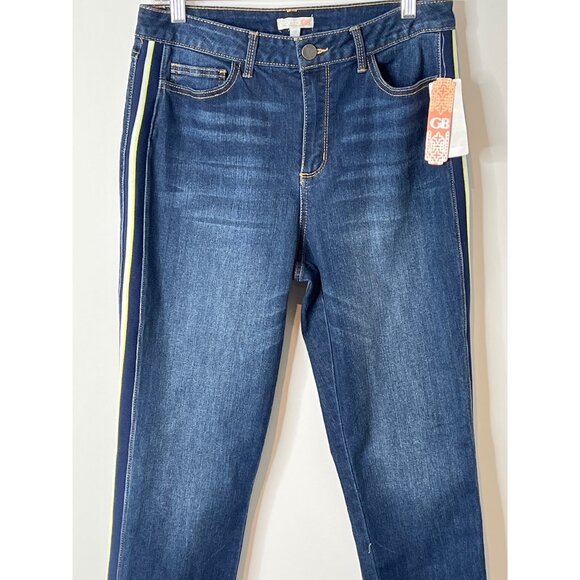 GB Jeans High Rise Skinny Blue Stretch Side Stripe Denim Pants Size 13 NWT - Picture 5 of 9